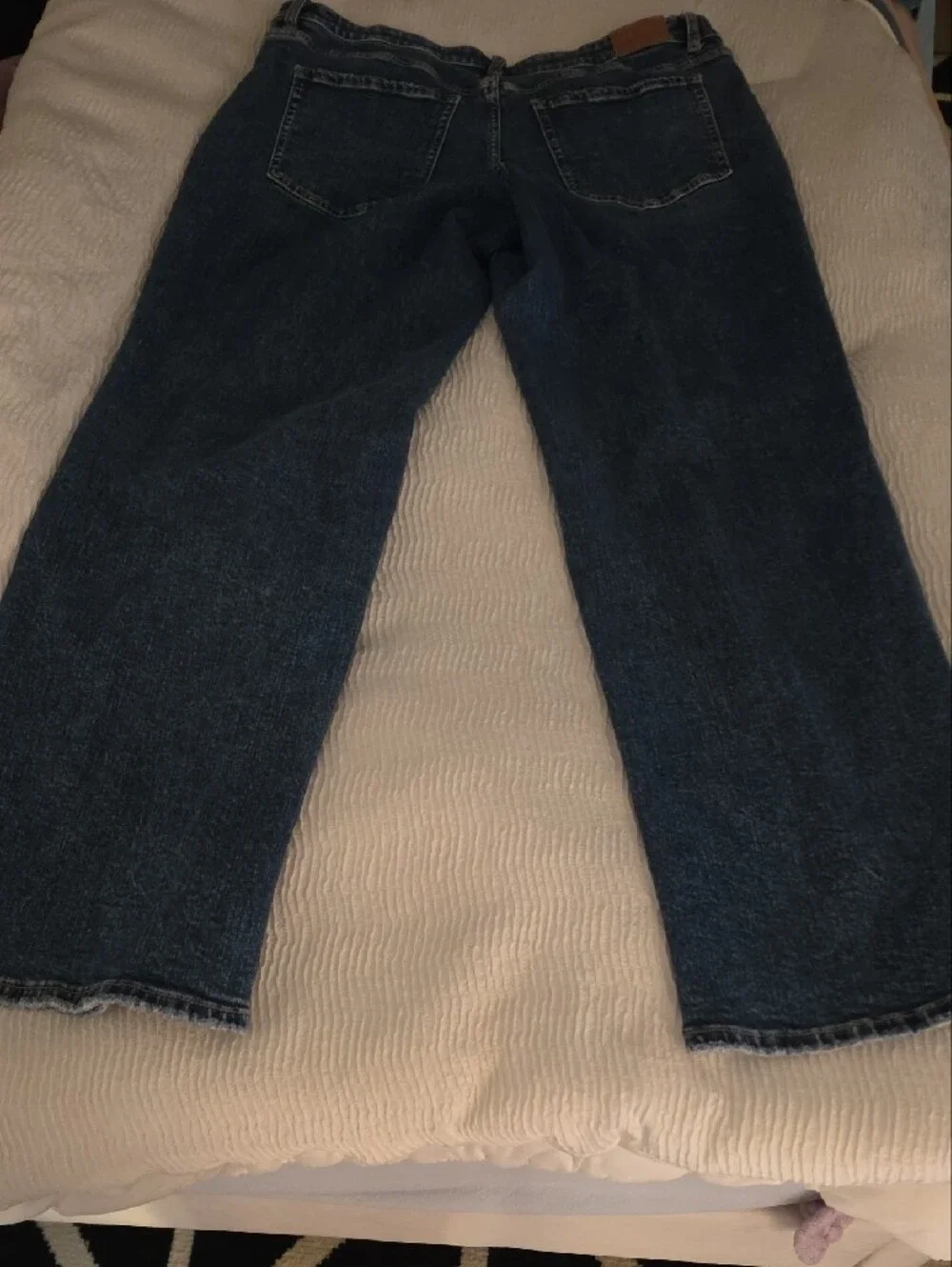 BKE Men's Ripped Boyfriend Jeans - Dark Blue Denim
